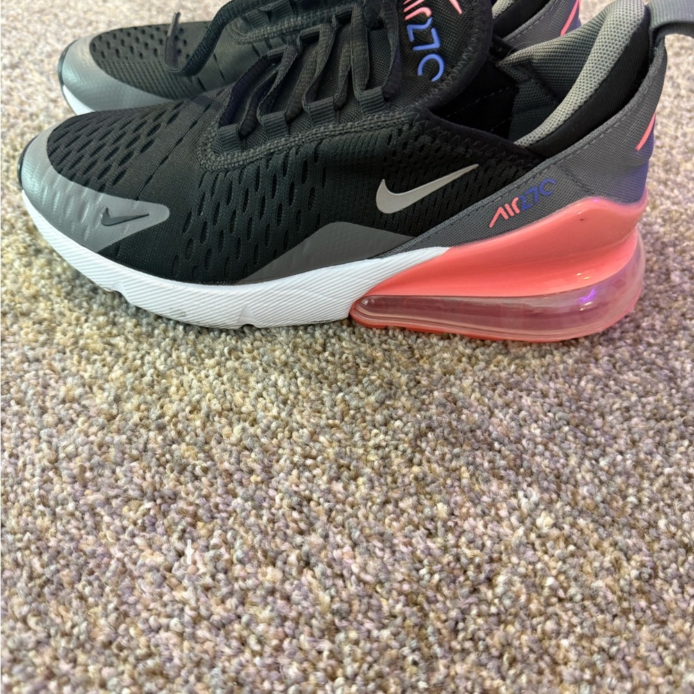 Nike Air Max 270 Black and Pink Athletic Shoes